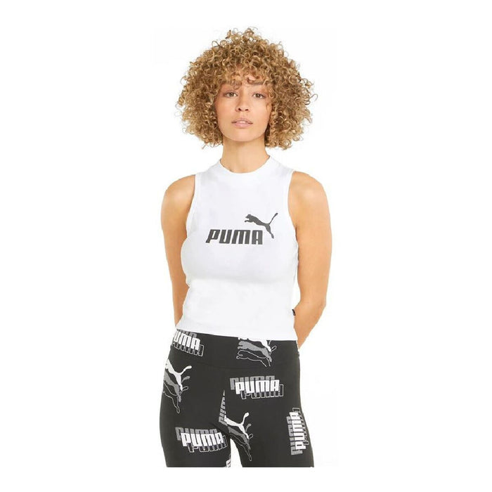 Top Sport de Damă Puma Essentials High Neck Alb