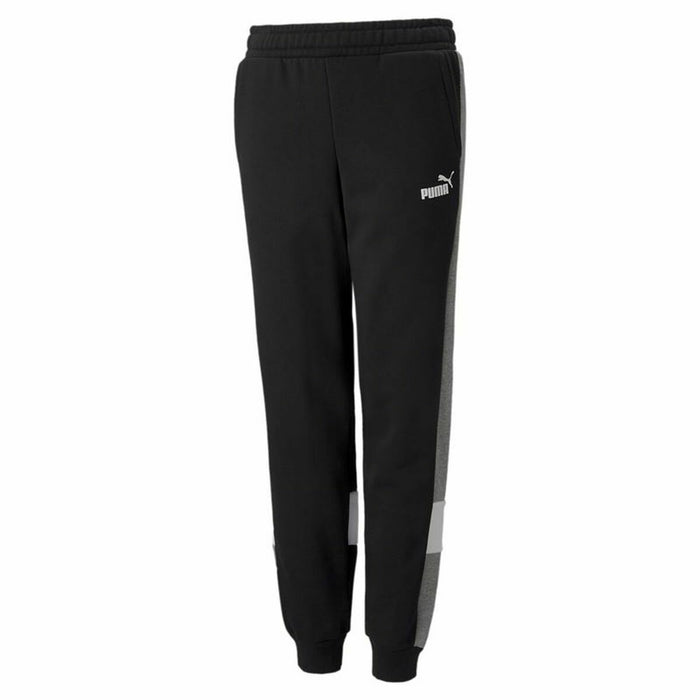 Pantalon de Trening pentru Copii Puma Essentials+ Colorblock Negru Băieți