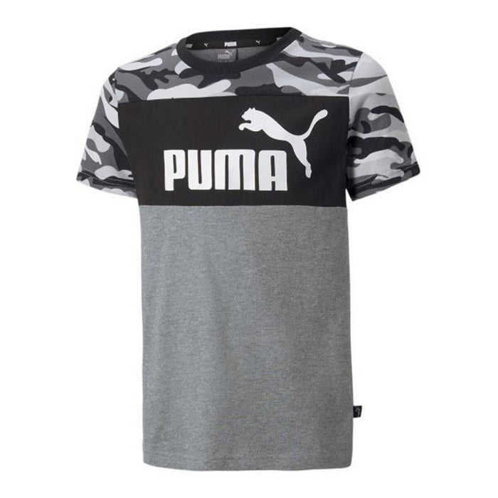 Tricou cu Mânecă Scurtă Copii Puma ESS+ Camo Negru
