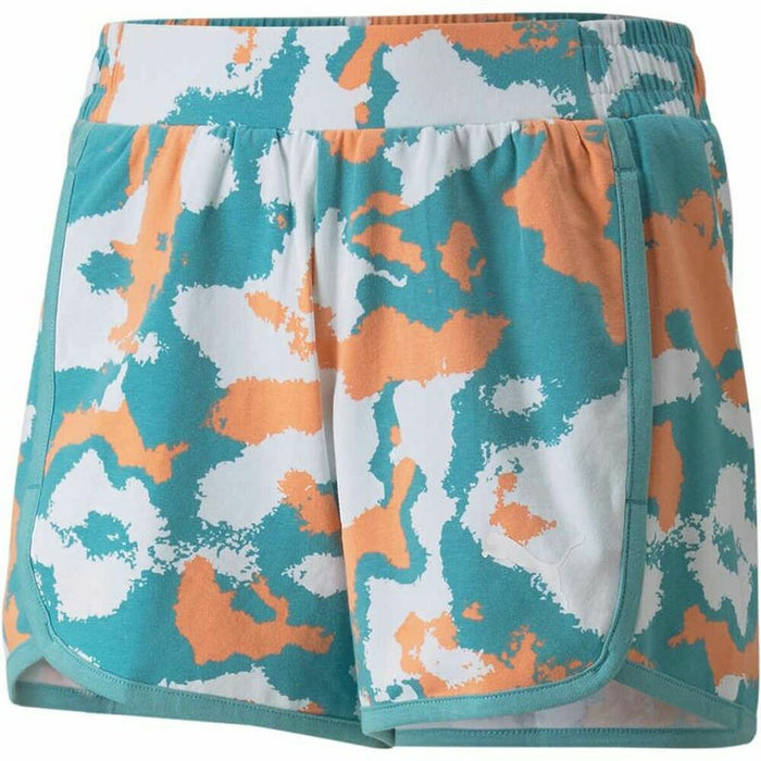 Pantaloni Scurți Sport pentru Copii Puma Alpha AOP Alb Albastru Verde