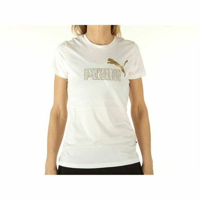 Tricou cu Mânecă Scurtă Femei Puma Graphic Tee Alb