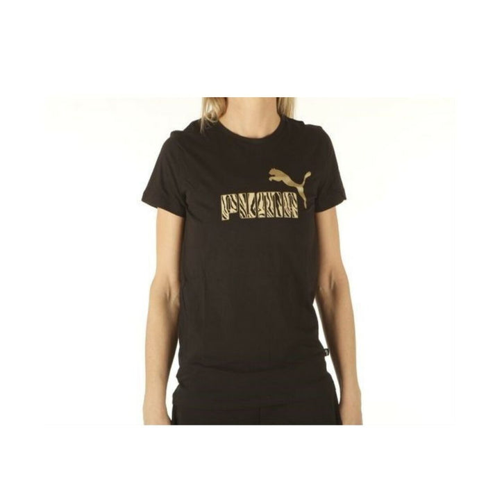 Tricou cu Mânecă Scurtă Femei Puma Graphic W Negru