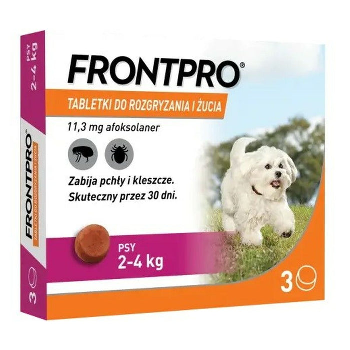 Tablete FRONTPRO 612469 15 g 3 x 11,3 mg Potrivit pentru câini de până la max. 2-4 kg