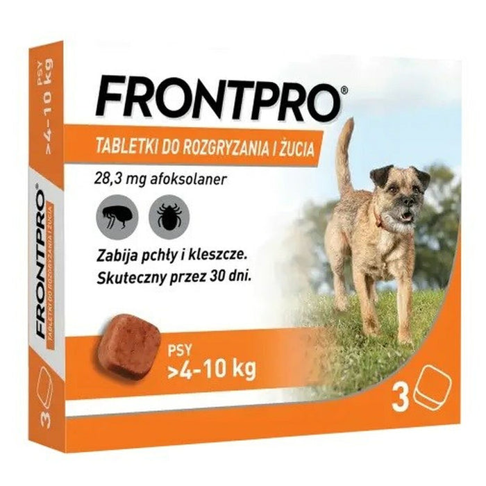 Tablete FRONTPRO 612471 15 g 3 x 28,3 mg Potrivit pentru câini de până la max. >4-10 kg