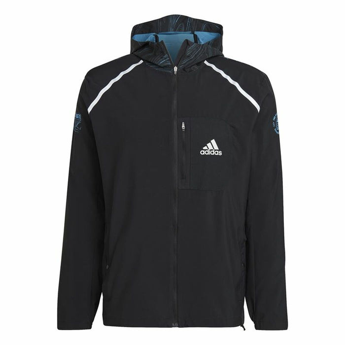 Jachetă Sport de Bărbați Adidas Marathon For the Oceans Negru