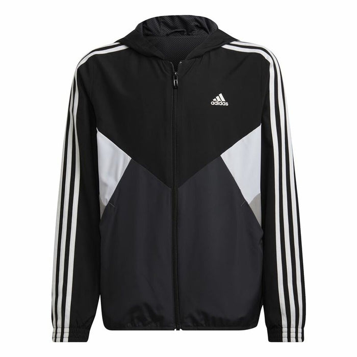 Jachetă Sport pentru Copii Adidas Coupe-Vent Colorblock Negru