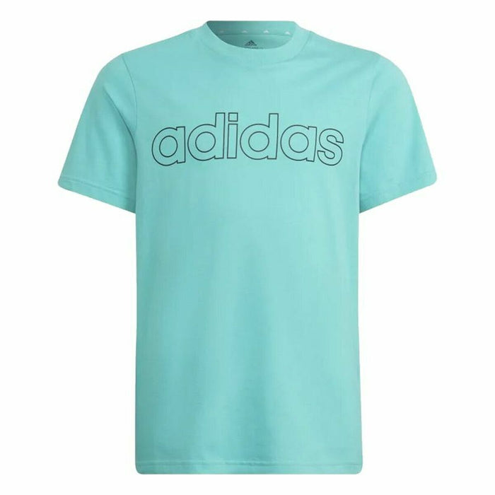 Tricou cu Mânecă Scurtă pentru Copii Adidas Essentials Acvamarin
