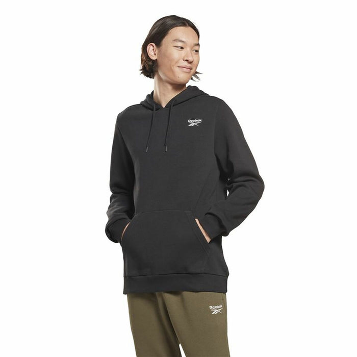 Hanorac cu Glugă Bărbați Reebok Left Chest Logo Negru