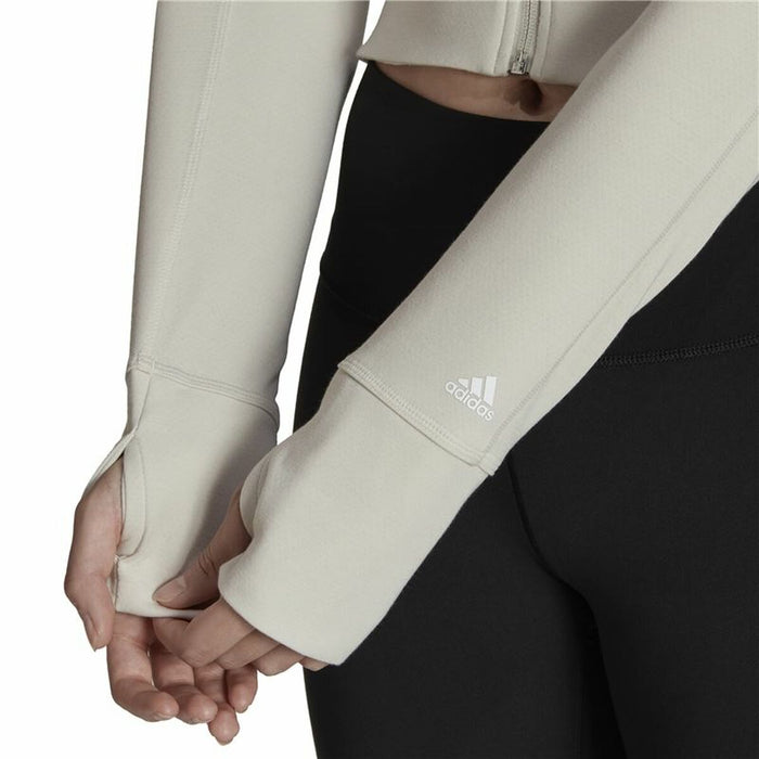 Jachetă Sport de Damă Adidas Aeroready Studio Bej