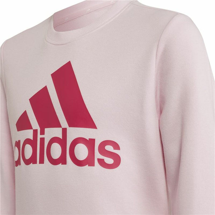 Hanorac fără glugă pentru fete Adidas Essentials Roz deschis