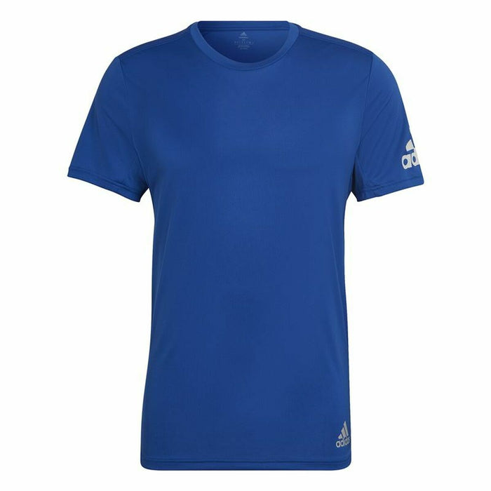 Tricou cu Mânecă Scurtă Bărbați Adidas Run It Albastru