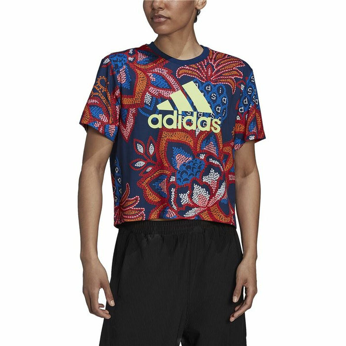 Tricou cu Mânecă Scurtă Femei Adidas  FARM Rio Graphic