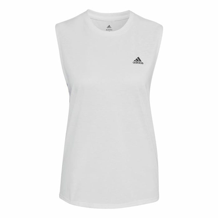 Tricou de Damă fără Mâneci Adidas Muscle Run Icons Alb