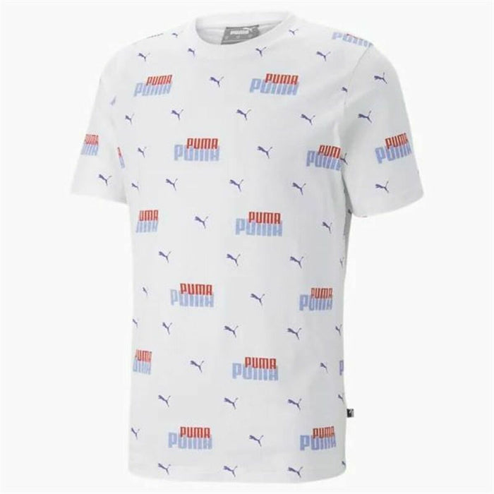 Tricou cu Mânecă Scurtă Bărbați Puma Ess+ Logo Power Alb