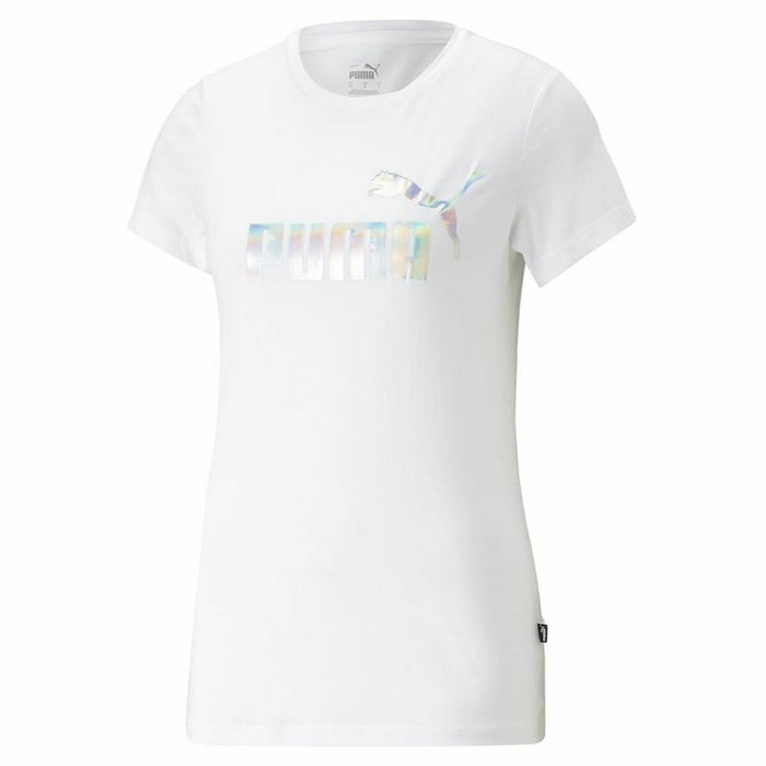 Tricou cu Mânecă Scurtă Femei Puma Ess+ Nova Shine Alb