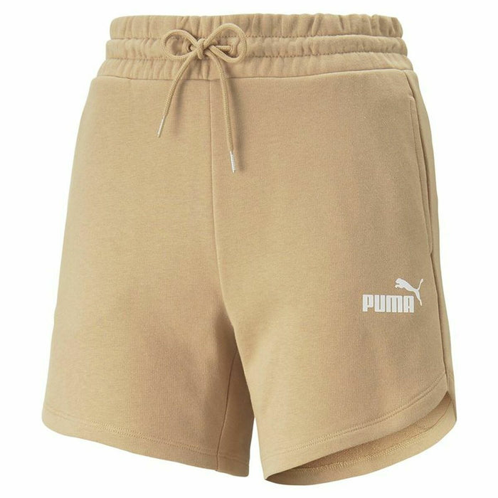 Pantaloni Scurți Sport pentru Damă Puma Essentials 5" High Waist Bej