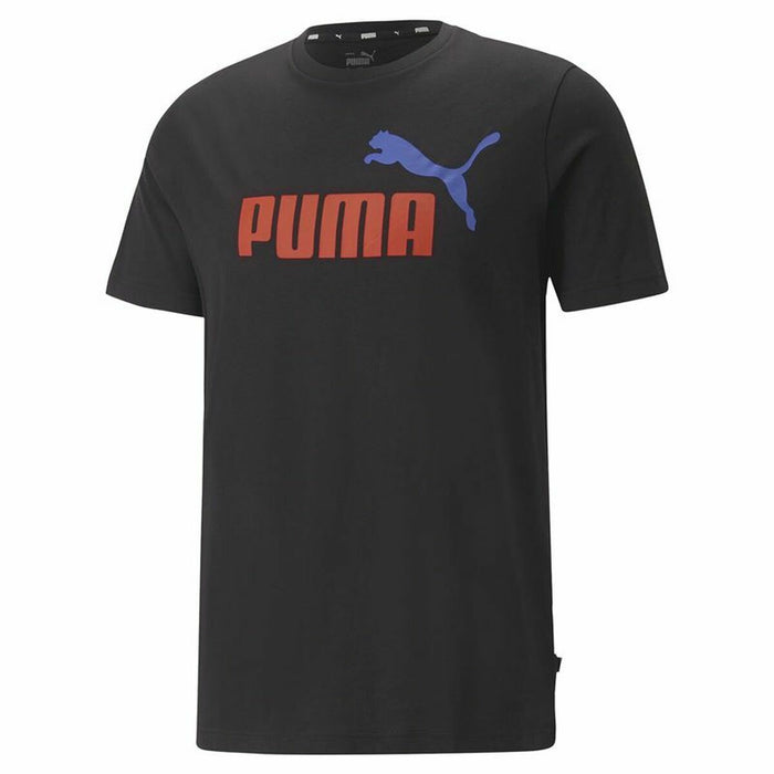 Tricou cu Mânecă Scurtă Bărbați Puma Essentials + 2 Col Logo Negru