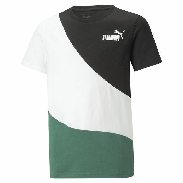 Tricou cu Mânecă Scurtă Copii Puma Power Cat B Verde