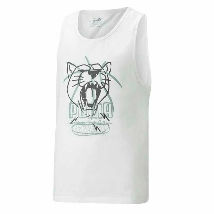 Tricou de baschet Puma Tank B Alb