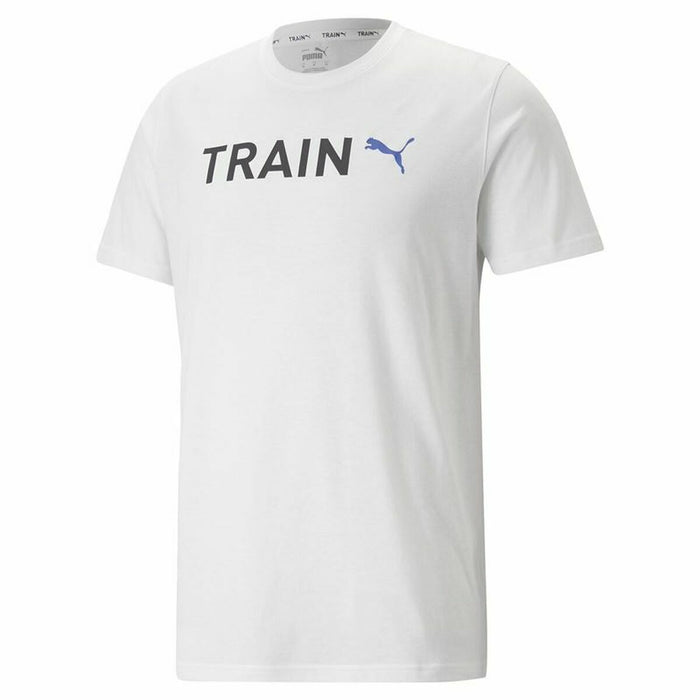Tricou cu Mânecă Scurtă Bărbați Puma Graphic Tr Alb