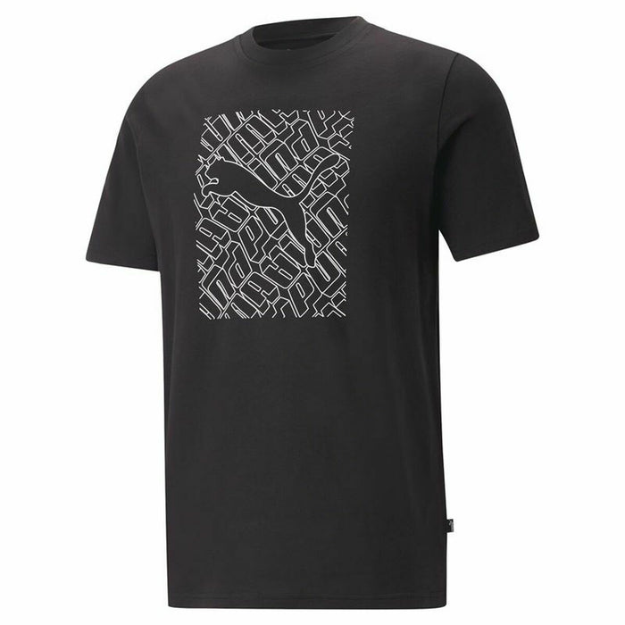Tricou cu Mânecă Scurtă Bărbați Puma Graphics Cat Black