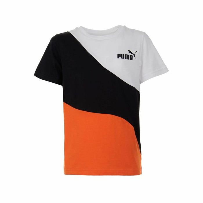 Tricou cu Mânecă Scurtă Copii Puma Power Cat Negru