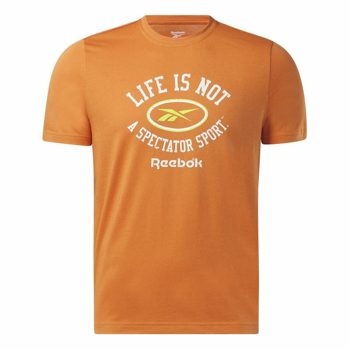 Tricou cu Mânecă Scurtă Bărbați Reebok Graphic Series Portocaliu