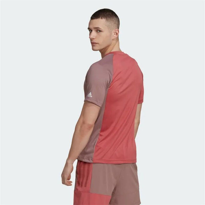Tricou cu Mânecă Scurtă Bărbați Adidas  Colourblock Roșu