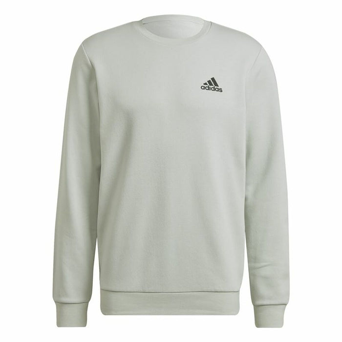 Hanorac fără Glugă Bărbați Adidas  Essentials Gri deschis Alb