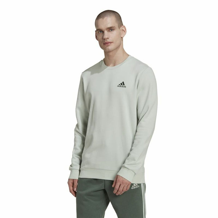 Hanorac fără Glugă Bărbați Adidas Essentials Gri deschis Alb