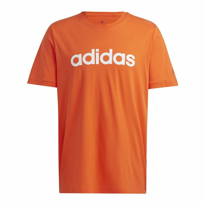 Tricou cu Mânecă Scurtă Bărbați Adidas Essentials Embroidered Linear Portocaliu