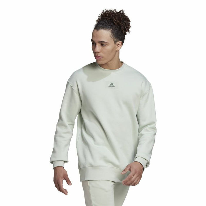 Hanorac fără Glugă Bărbați Adidas Essentials Feelvivid Verde deschis