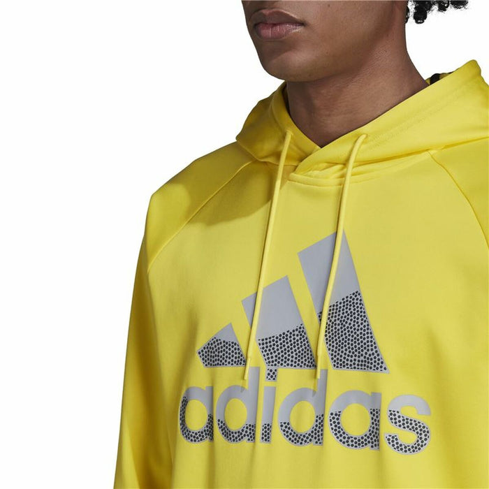 Hanorac cu Glugă Bărbați Adidas  Game and Go Big Logo Galben