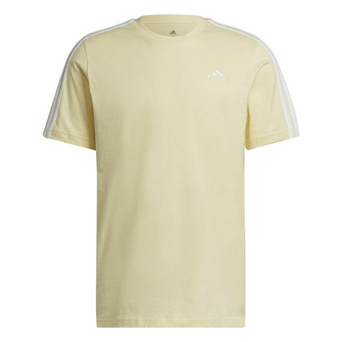 Tricou cu Mânecă Scurtă Bărbați Adidas Essentials 3 Bandas Galben