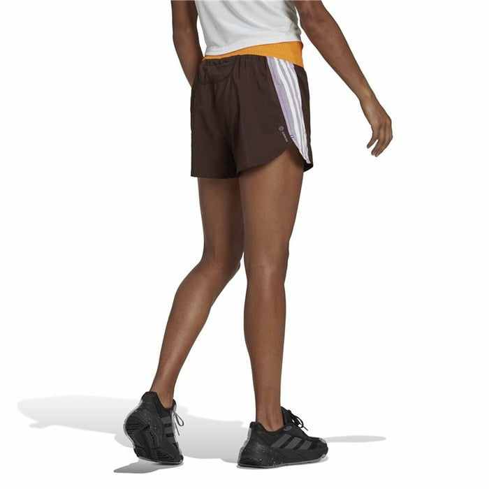 Pantaloni Scurți Sport pentru Damă Adidas Hyperglam Maro