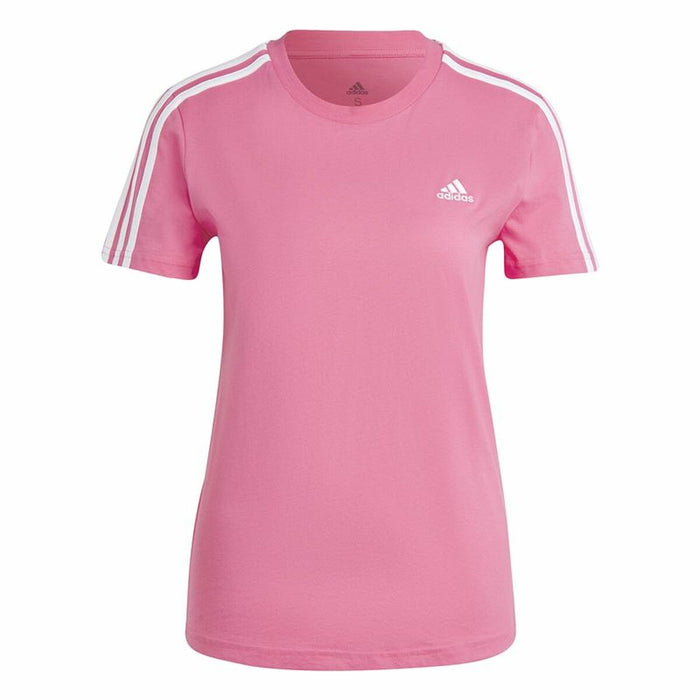 Tricou cu Mânecă Scurtă Femei Adidas 3 stripes Roz