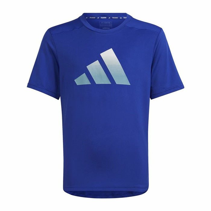 Tricou cu Mânecă Scurtă pentru Copii Adidas Icons Aeroready Albastru