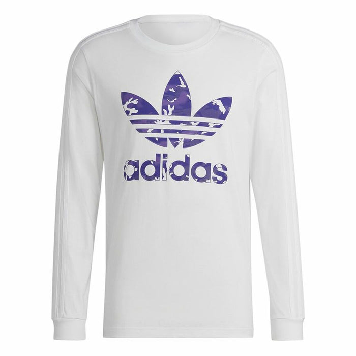 Tricou cu Mânecă Lungă Bărbați Adidas Originals Camo STR Alb