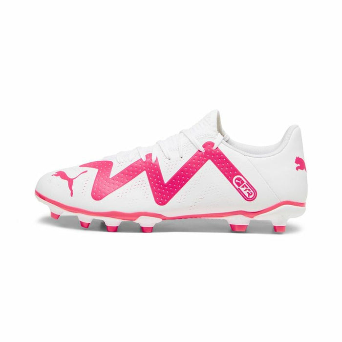 Încălțăminte de Fotbal pentru Adulți Puma Future Play FG/AG Alb Fucsia
