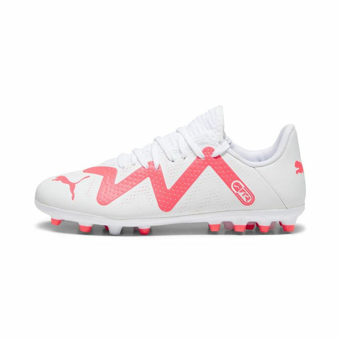 Ghete de Fotbal pentru Copii Puma Future Play MG Alb Roz