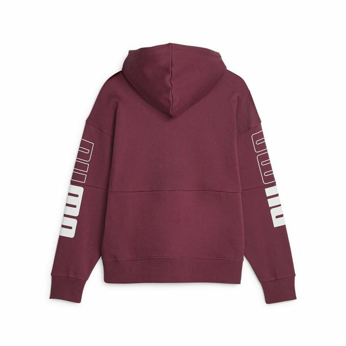 Hanorac cu Glugă Femei Puma Power Colorblock Roșu Închis
