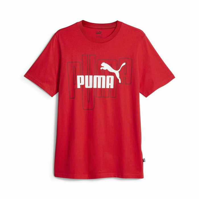 Tricou cu Mânecă Scurtă Bărbați Puma Graphiccs No. 1 Logo Roșu