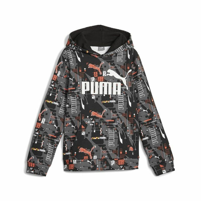 Hanorac cu Glugă Copii Puma Ess+ Futureverse Aop Negru