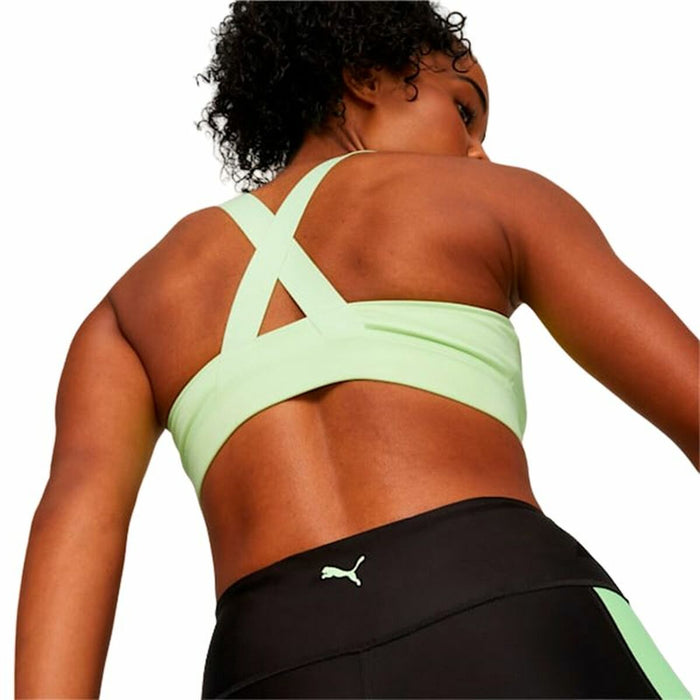 Sutien Sport Puma Mid Impact fit Verde lămâie Galben