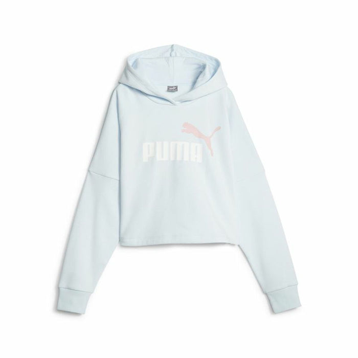 Hanorac pentru Copii Puma Ess Logo Croppedo Alb