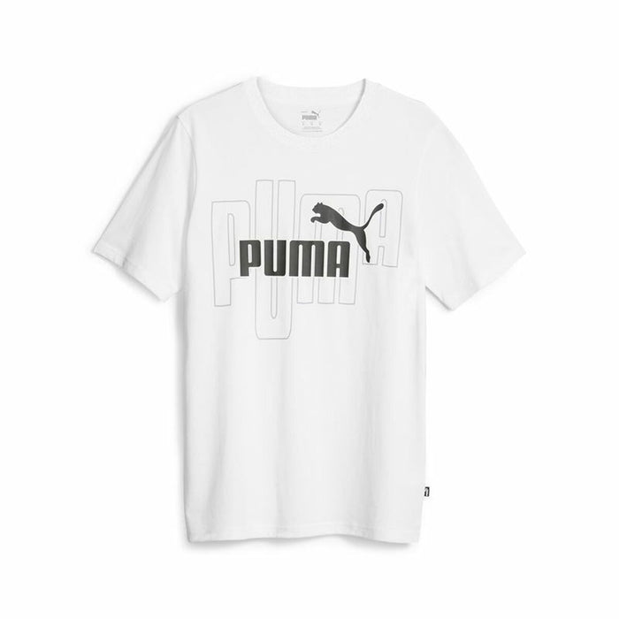 Tricou cu Mânecă Scurtă Bărbați Puma Graphiccs No. 1 Logo Alb