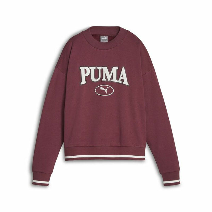 Hanorac fără Glugă Femei Puma Squad Crew Fl Roșu Închis