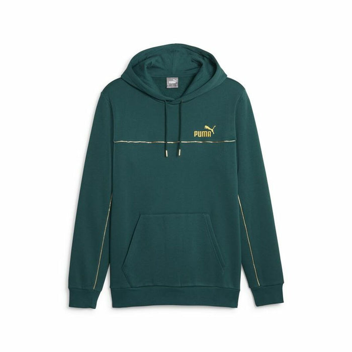 Hanorac cu Glugă Bărbați Puma Ess+ Minimal Gold Verde