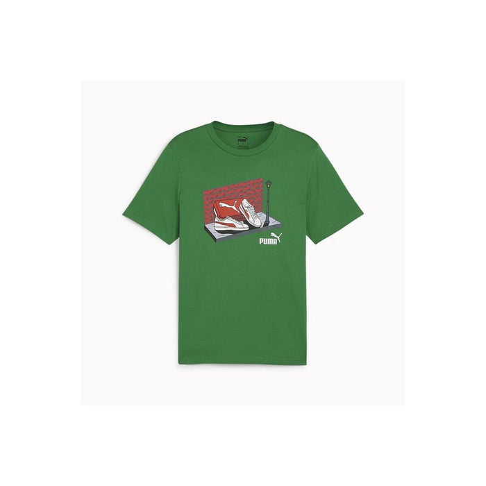 Tricou cu Mânecă Scurtă Bărbați Puma SNEAKER BOX TEE 680175 86 Verde