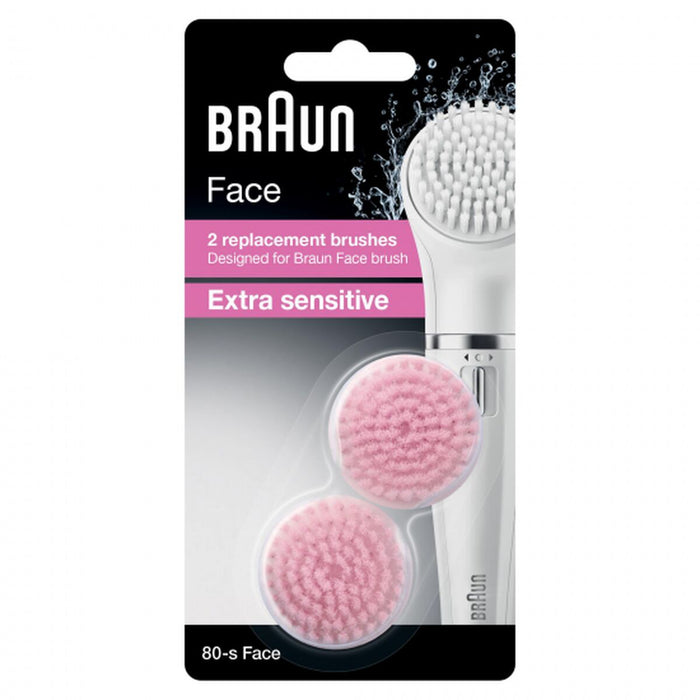 Perie de curățare a feței Braun Face SE 80-s Refill Roz 2 Piese (2 Unități)